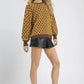 Umgee Abstract Print Crew Neck Sweater - Farnelli