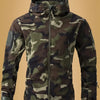 Men's Camouflage Zip Up Hooded Jacket - Army Green