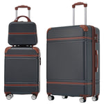 HouseOfZazla 3-piece hardshell luggage set with spinner wheels and TSA locks in multiple colors