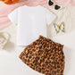 Children's Leopard Graphic Tee & Skirt Set - Farnelli