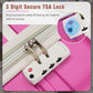 HouseOfZazla white 3-piece hardshell luggage set with TSA locks