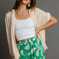 Umgee Full Size Textured Button Down Short Sleeve Shirt Plus Size - Farnelli