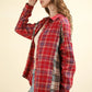 VERY J Contrast Plaid Raw Detail Shirt - Farnelli