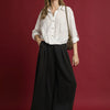 Umgee Elastic Waist Wide Leg Pants - Black