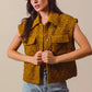 SO ME Triangle Quilting Stitch Button Up Knit Vest - Farnelli