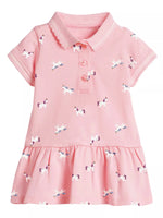 Children's Button Detail Short Sleeve Dress - Farnelli