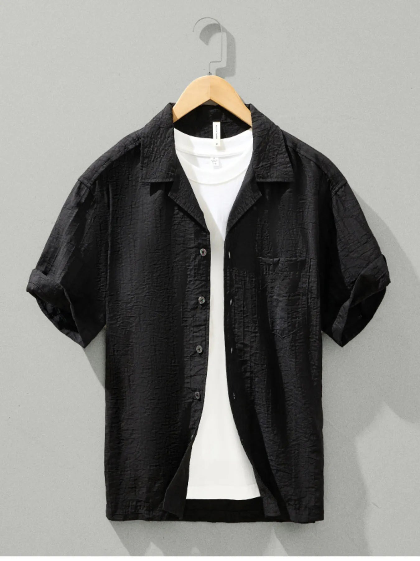 Men's Plus Size Button Up Short Sleeve Shirt - Farnelli