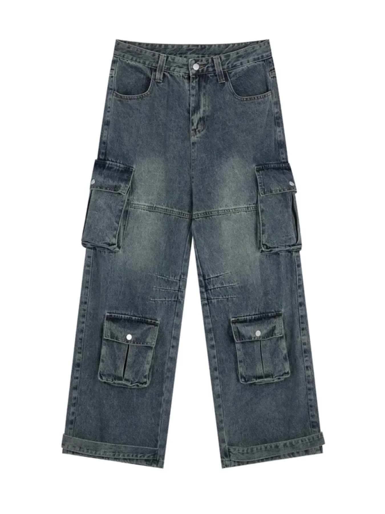 Men's Wide Leg Cargo Jeans - Farnelli