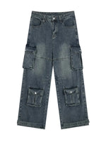 Men's Wide Leg Cargo Jeans - Farnelli