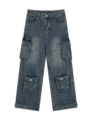 Men's Wide Leg Cargo Jeans - Farnelli