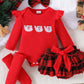 Children's Christmas Ruffle Trim 4-Piece Set - Farnelli