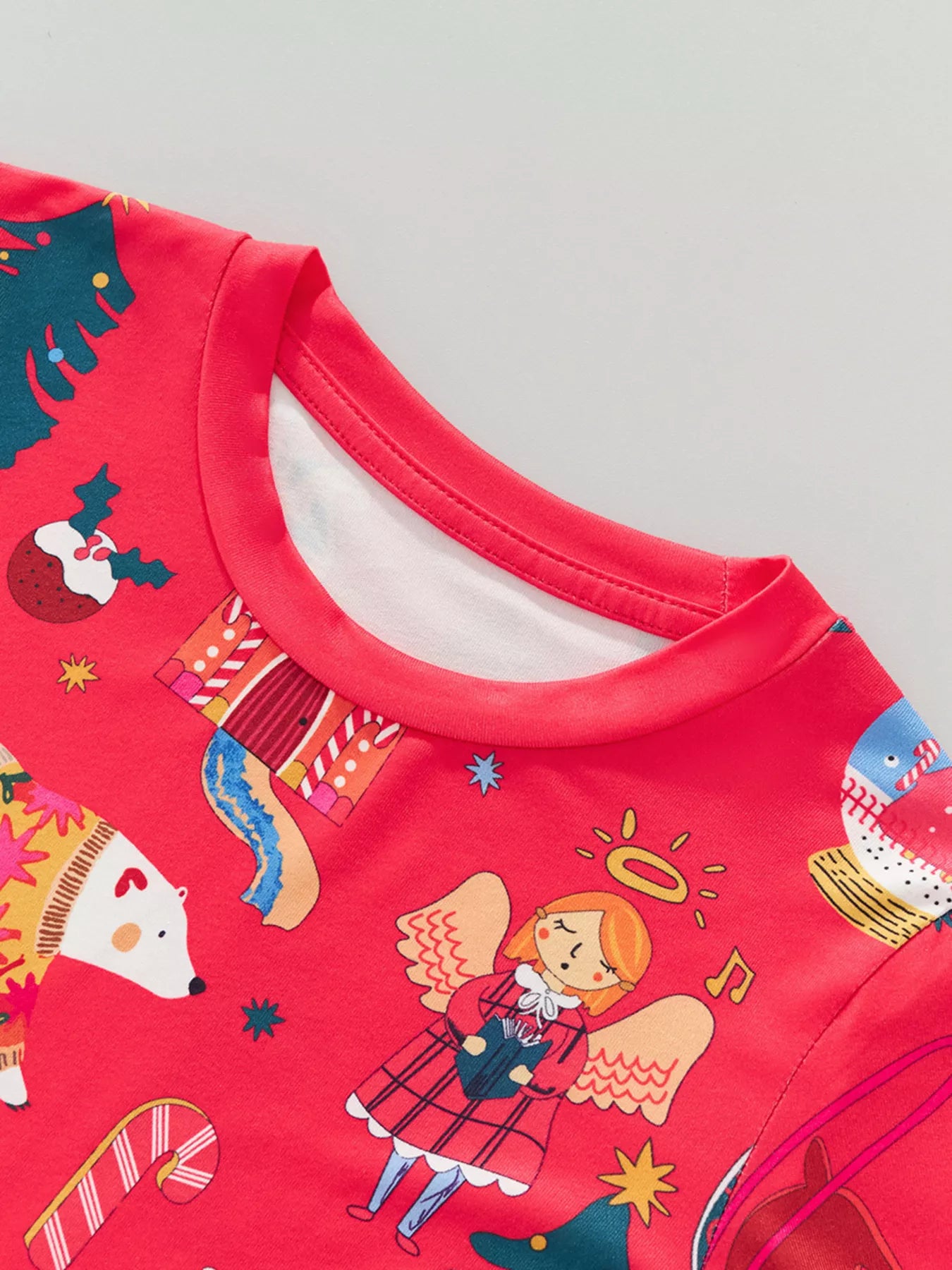 Children's Christmas Print Pajama Set - Farnelli