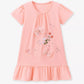 Children's Ruffled Hem Short Sleeve Dress - Farnelli