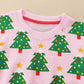 Children's Christmas Tree Print Crewneck Sweatshirt - Farnelli