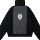 Men's Color Block Letter Graphic Zip-Up Hoodie - Farnelli