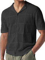 Men's Button Down Checkered Eyelet Shirt - Farnelli