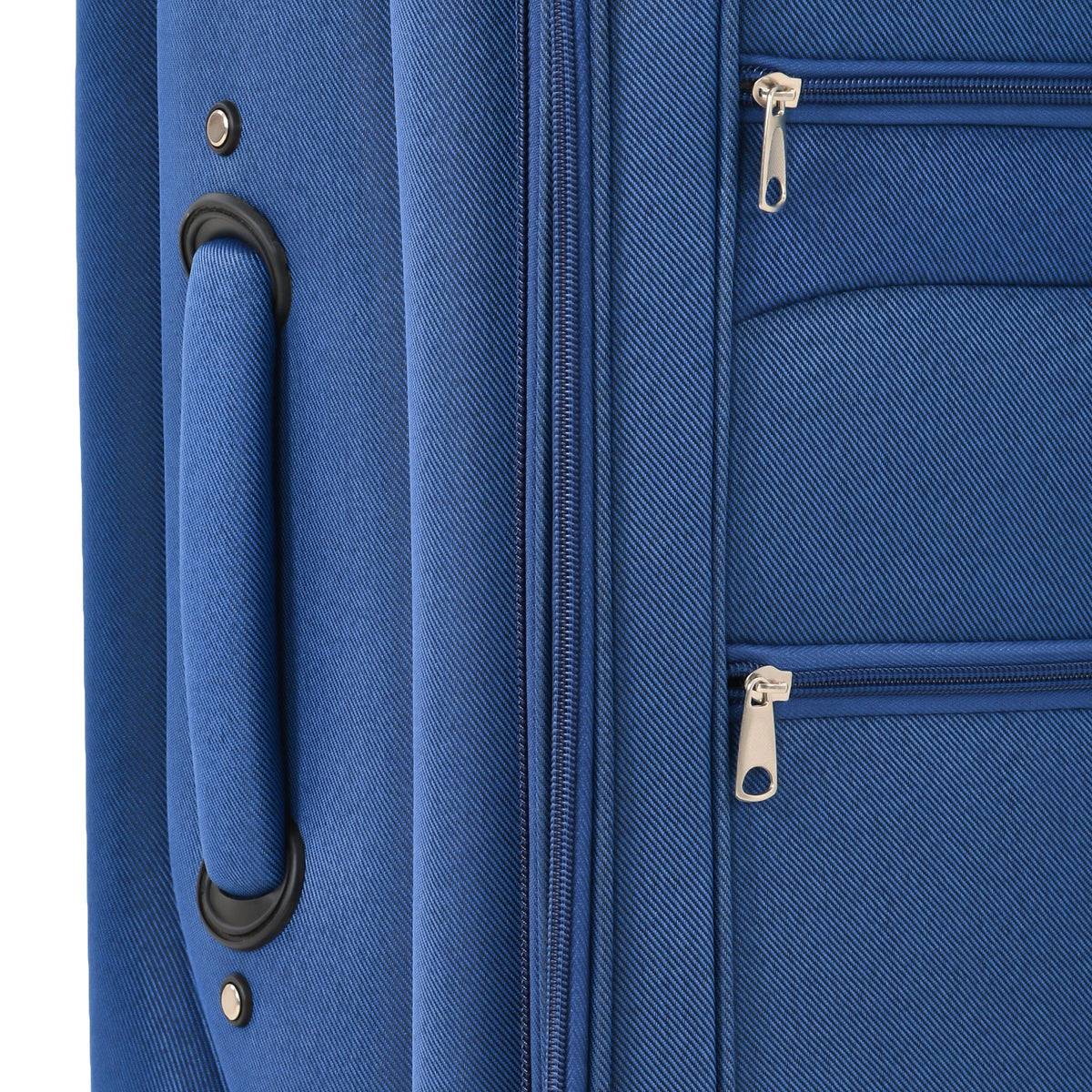 HouseOfZazla expandable softside luggage 3-piece set with spinner wheels in multiple colors