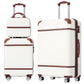 HouseOfZazla 3-piece hardshell luggage set with spinner wheels and TSA locks in multiple colors