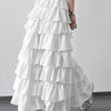 Ruffle Layered Maxi Skirt - White