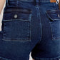 Judy Blue Full Size High Waist Back Flap Pocket Denim Shorts Plus Size - Farnelli