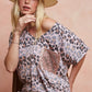 BiBi Leopard Stripe Printed Jersey T-Shirt - Farnelli