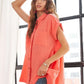 ADORA Raw Hem Collared Neck Button Down Shirt - Farnelli