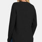 Zenana Full Size Round Neck Long Sleeve Curved Hem Sweater - Farnelli