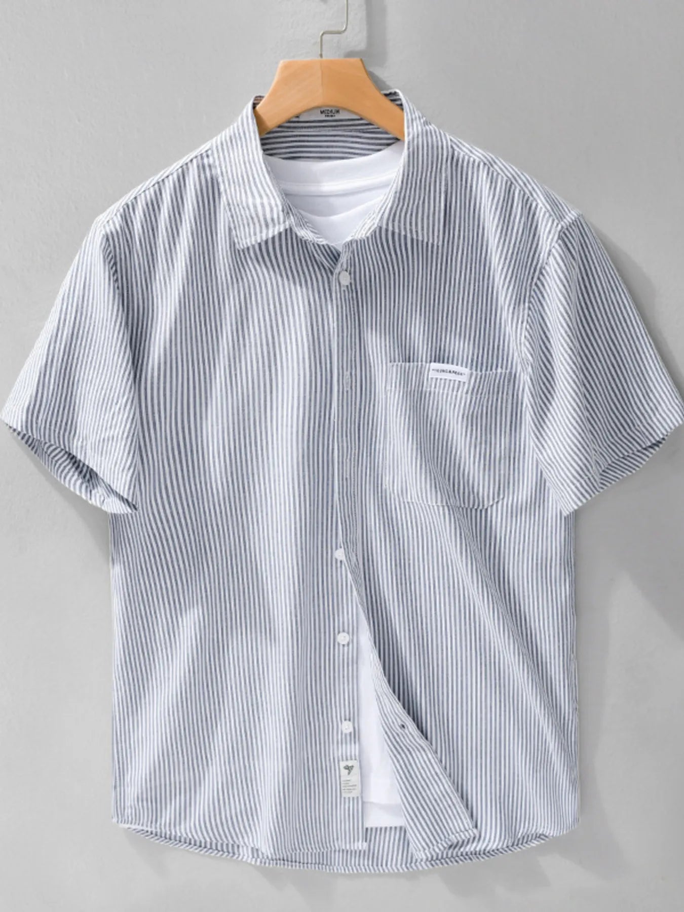 Men's Plus Size Short Sleeve Button-Up Shirt - Farnelli