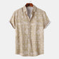 Men's Printed Short Sleeve Button-Up Shirt - Farnelli