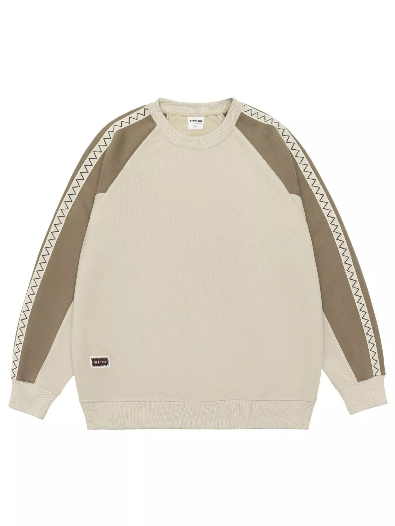 Men's Plus Size Contrast Raglan Sleeve Casual Sweatshirt - Farnelli