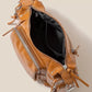 Fame Glossy Faux Leather Multi Pocket Hand Bag - Farnelli