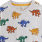 Children's Dinosaur Print Crew Neck Sweatshirt - Farnelli