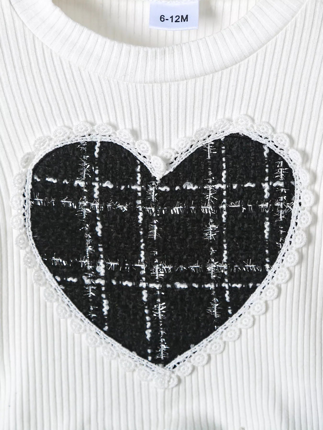 Children's Plaid Heart Top and Skirt Set - Farnelli