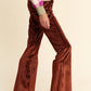 Davi & Dani Elastic Waist Knit Flare Pants - Farnelli
