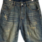 Men's Vintage Washed Distressed Denim Shorts - Farnelli
