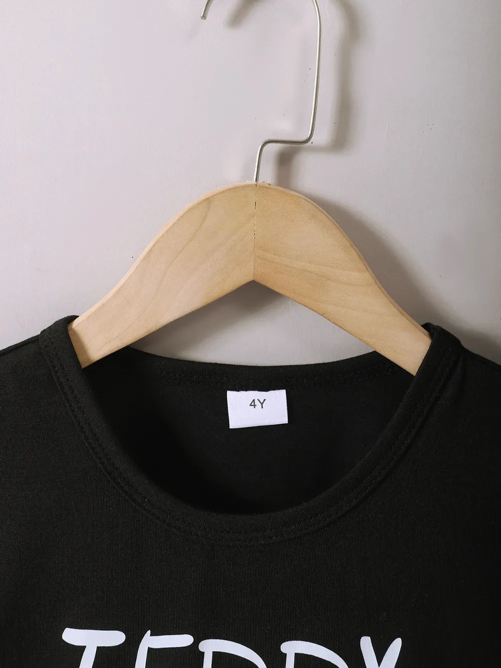 Children's Teddy Bear Round Neck Top and Pants Set - Farnelli