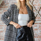 First Love Full Size Lurex Mixed Tweed One Button Blazer - Farnelli