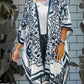 Printed Open Front Cover-Up - Farnelli