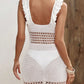Ruffled Openwork Sleeveless Cover-Up Dress - Farnelli