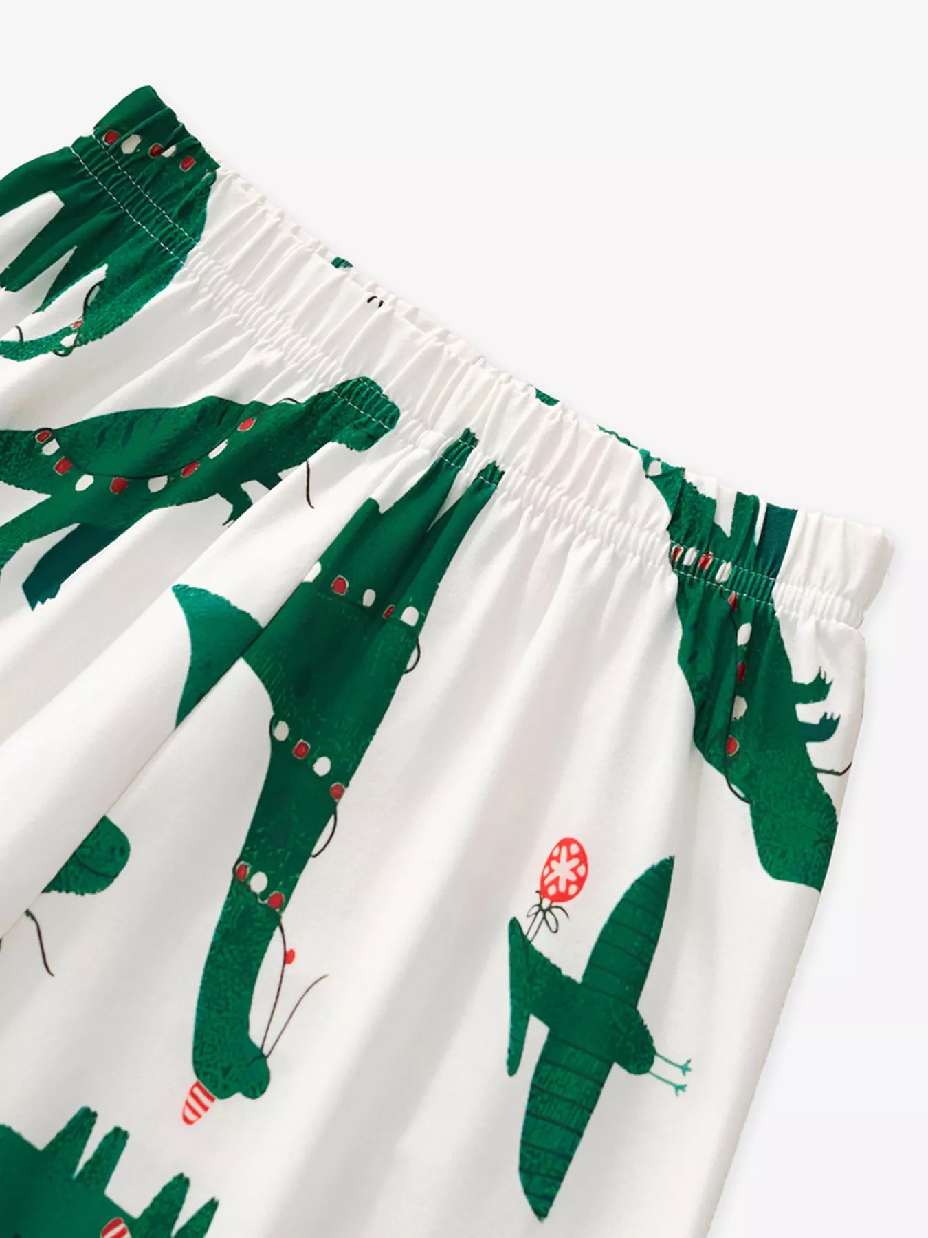 Children's Dinosaur Print Round Neck Pajama Set - Farnelli