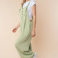 White Birch Texture Sleeveless Wide Leg Jumpsuit - Farnelli
