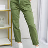 Judy Blue Full Size Drawstring Waist Pocket Jeans - Olive
