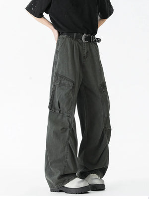 Men's Vintage Washed Cargo Jeans - Farnelli