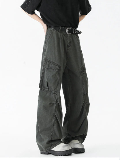 Men's Vintage Washed Cargo Jeans - Farnelli