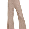 Zenana Soft Elastic Waisted Flare Pants - BROWN