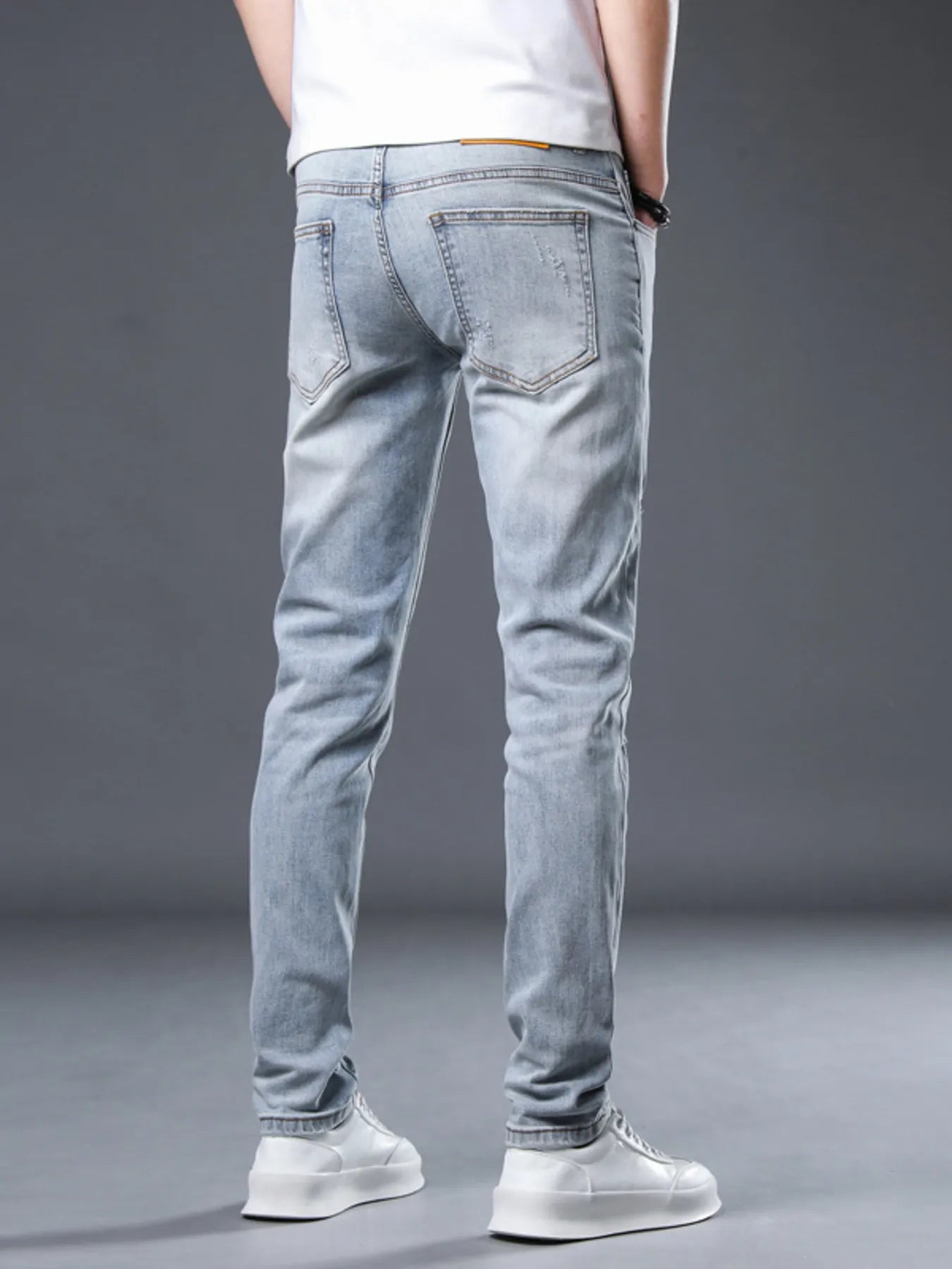 Men's Distressed Slim Fit Jeans - Farnelli