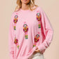 BiBi Sequin Nutcrackers Embroidery Christmas Sweatshirt - Farnelli