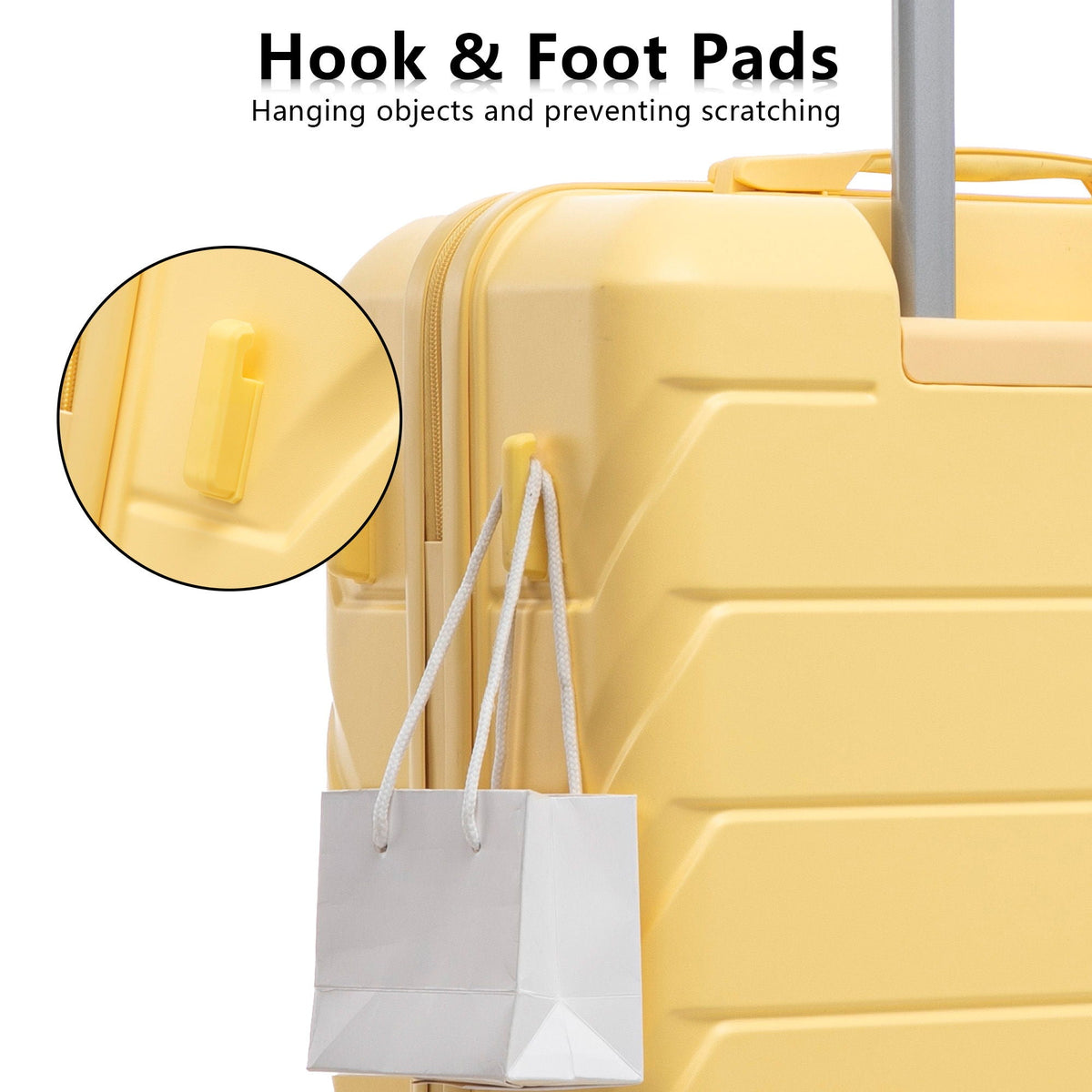 HouseOfZazla 3-piece spinner wheel luggage set with combination locks