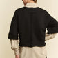 Davi & Dani Faux Layered French Terry Contrast Top - Farnelli