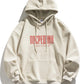 Men's Plus Size Drawstring Letter Dropped Shoulder Hoodie - Farnelli